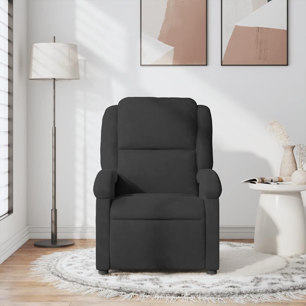 Fauteuil de massage inclinable noir velours - XIOS