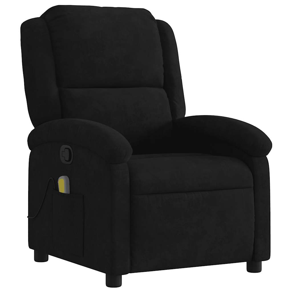 Fauteuil de massage inclinable noir velours - XIOS