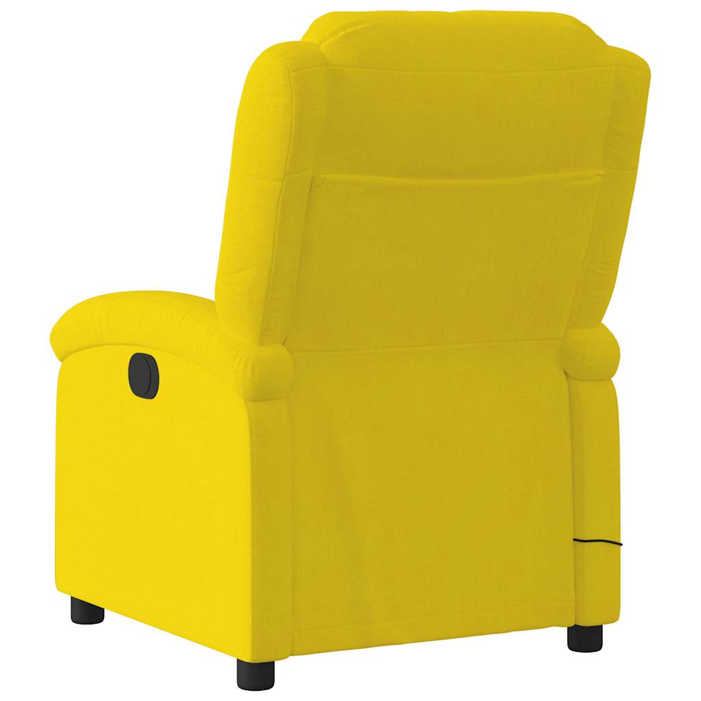 Fauteuil de massage inclinable jaune velours - XIOS