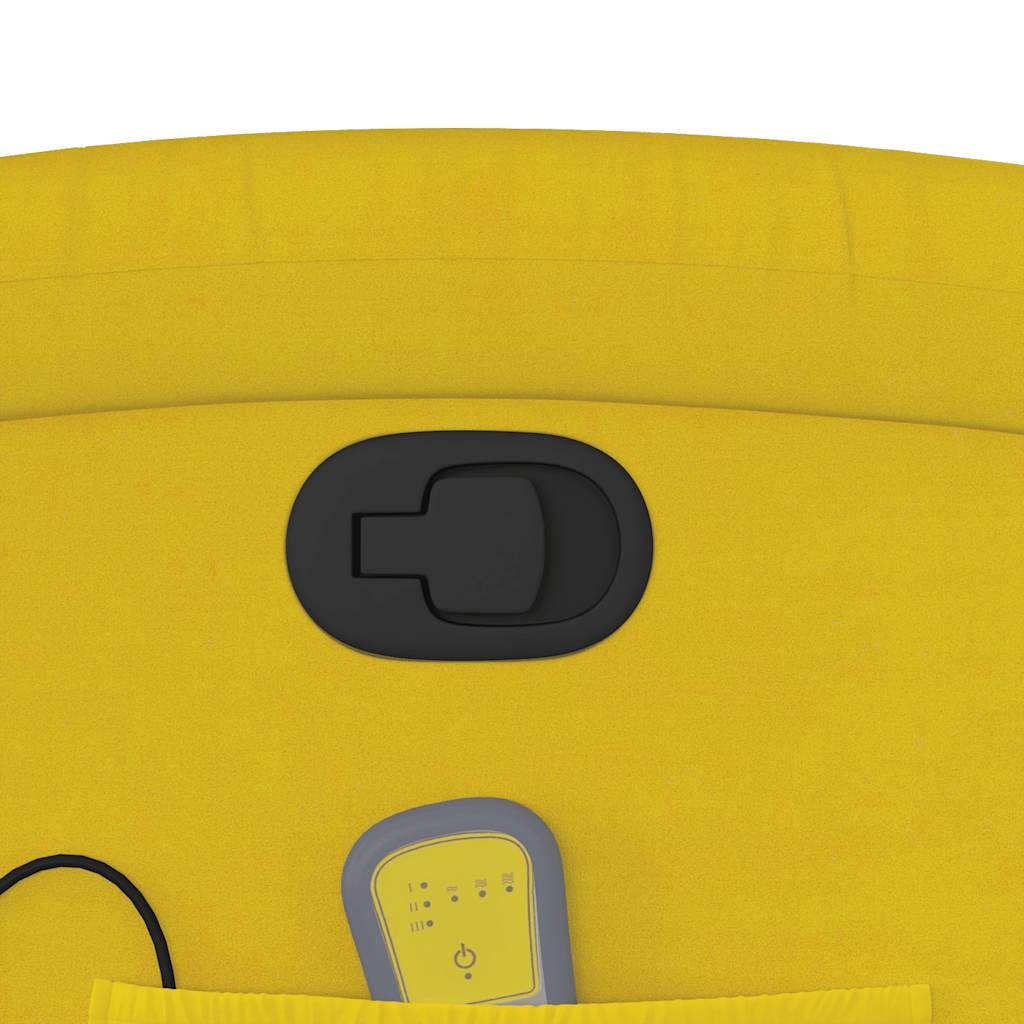 Fauteuil de massage inclinable jaune velours - XIOS