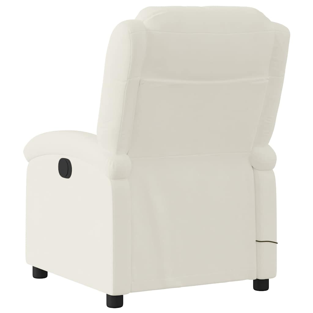 Fauteuil de massage inclinable crème velours