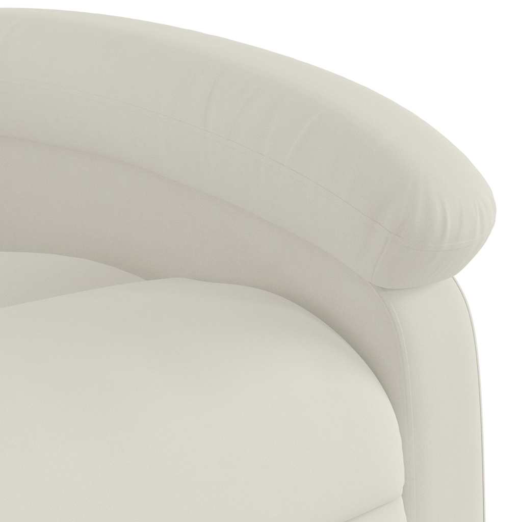 Fauteuil de massage inclinable crème velours