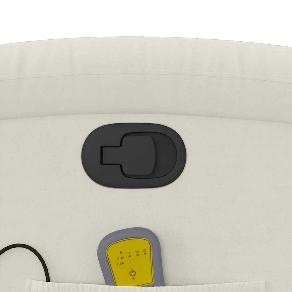 Fauteuil de massage inclinable crème velours