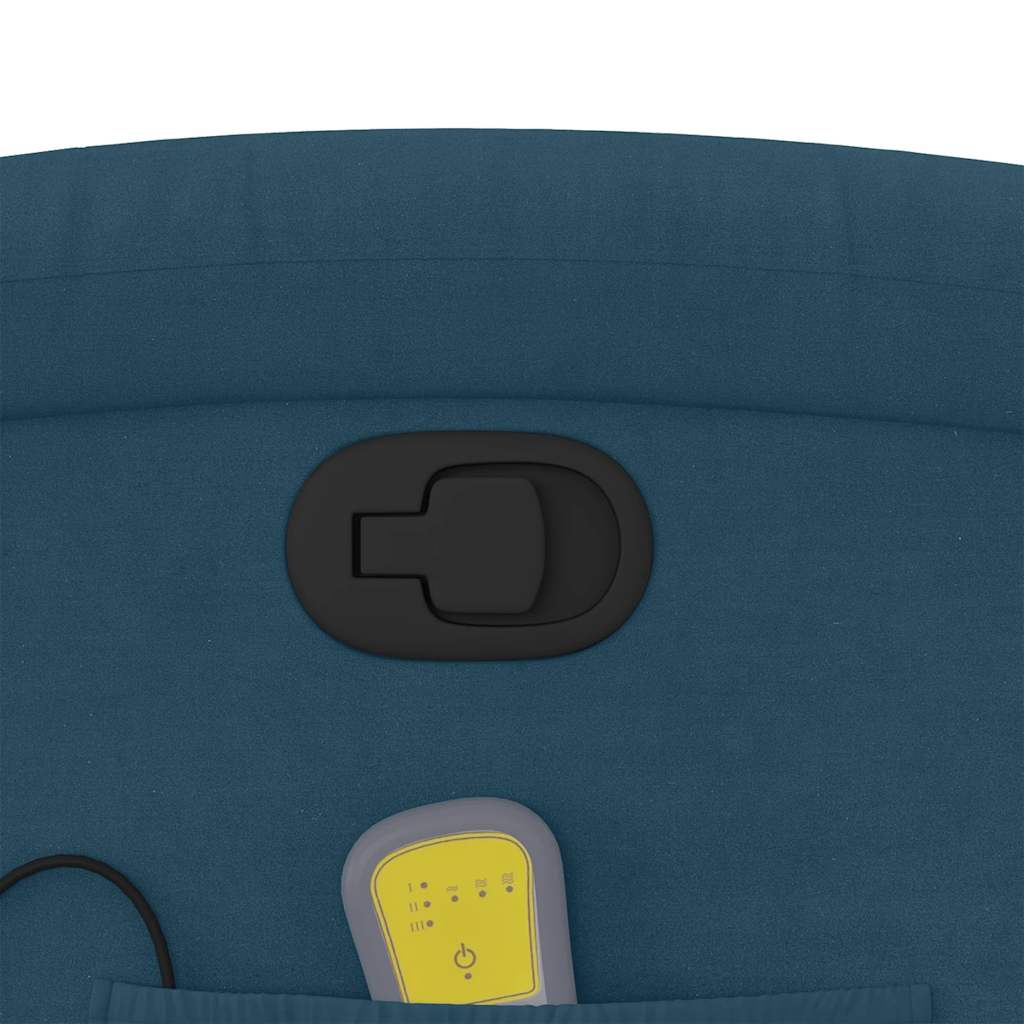 Fauteuil inclinable de massage bleu velours - XIOS