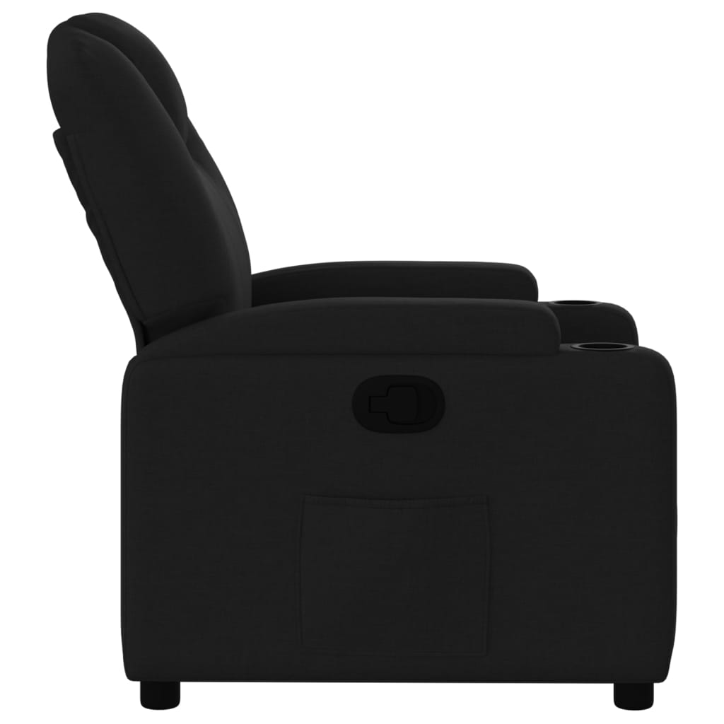 Fauteuil inclinable Noir Tissu