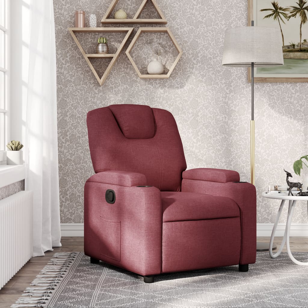 Fauteuil inclinable Rouge bordeaux Tissu - XIOS