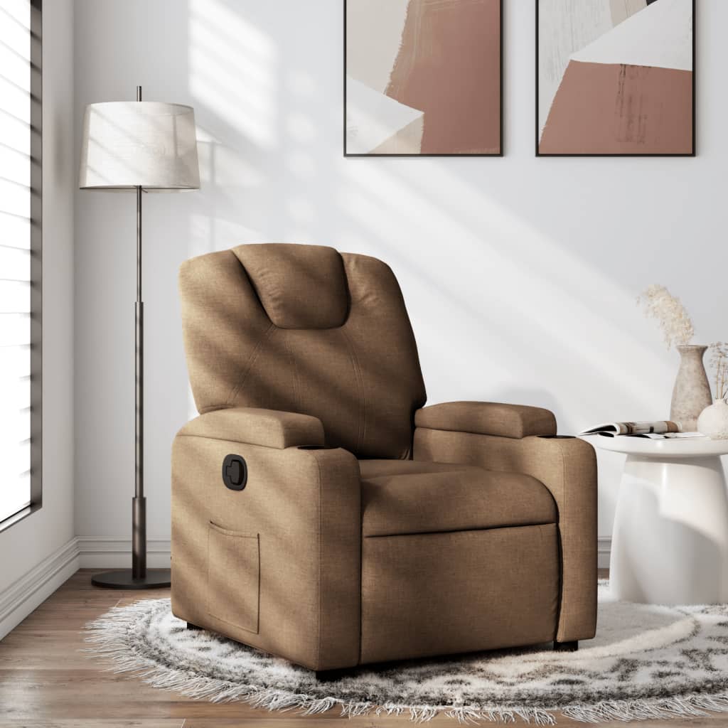 Fauteuil inclinable Marron Tissu - XIOS