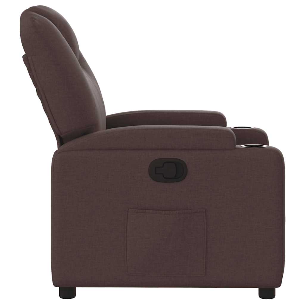 Fauteuil inclinable Marron foncé Tissu - XIOS