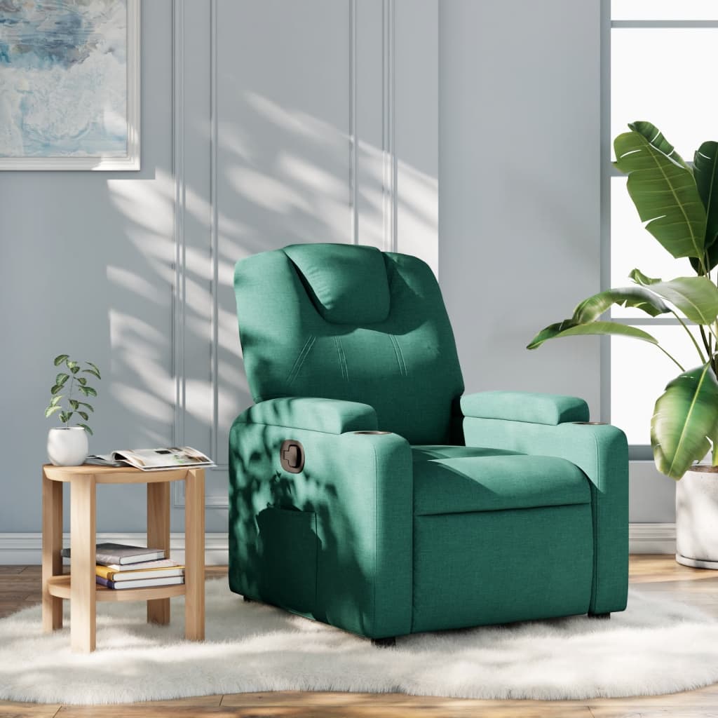 Fauteuil inclinable Vert foncé Tissu - XIOS