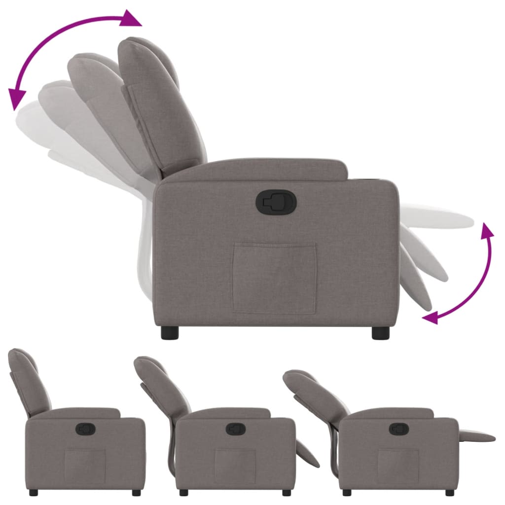 Fauteuil inclinable Taupe Tissu - XIOS