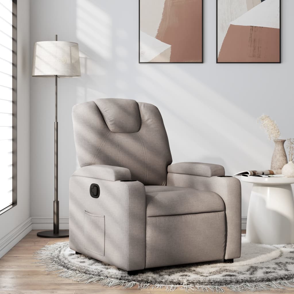 Fauteuil inclinable Taupe Tissu - XIOS