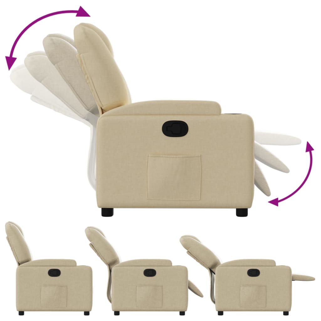 Fauteuil inclinable Crème Tissu - XIOS