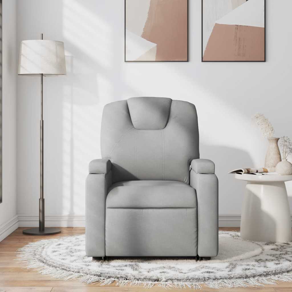 Fauteuil de massage inclinable Gris clair Tissu - XIOS