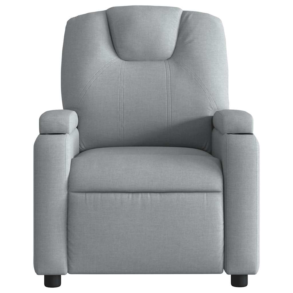 Fauteuil de massage inclinable Gris clair Tissu - XIOS
