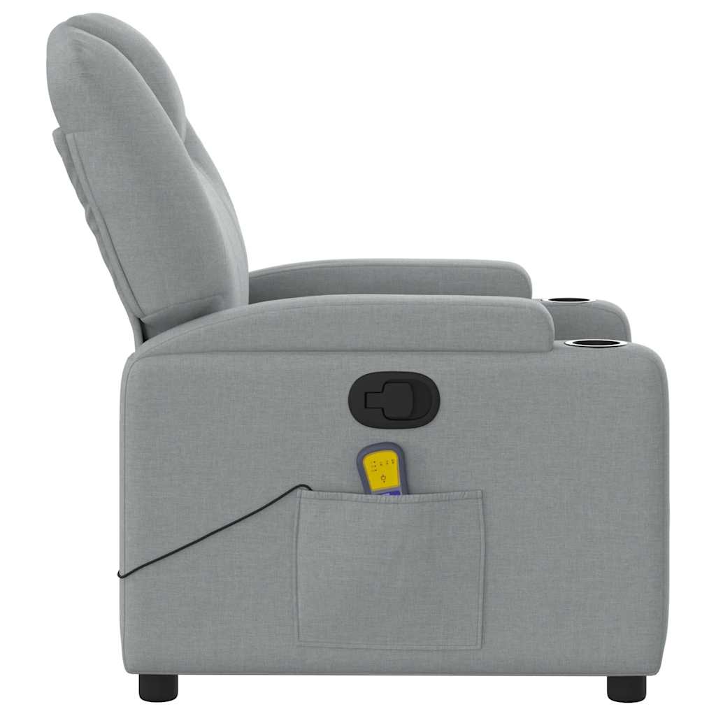 Fauteuil de massage inclinable Gris clair Tissu - XIOS
