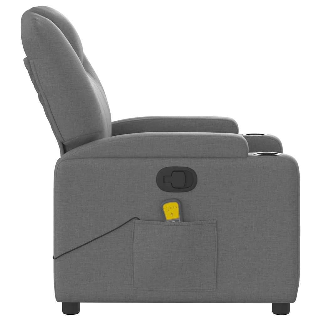 Fauteuil de massage inclinable Gris foncé Tissu - XIOS