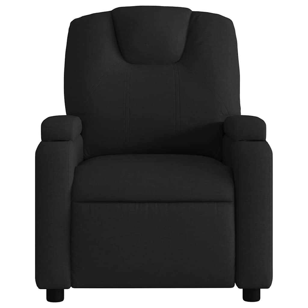 Fauteuil de massage inclinable Noir Tissu