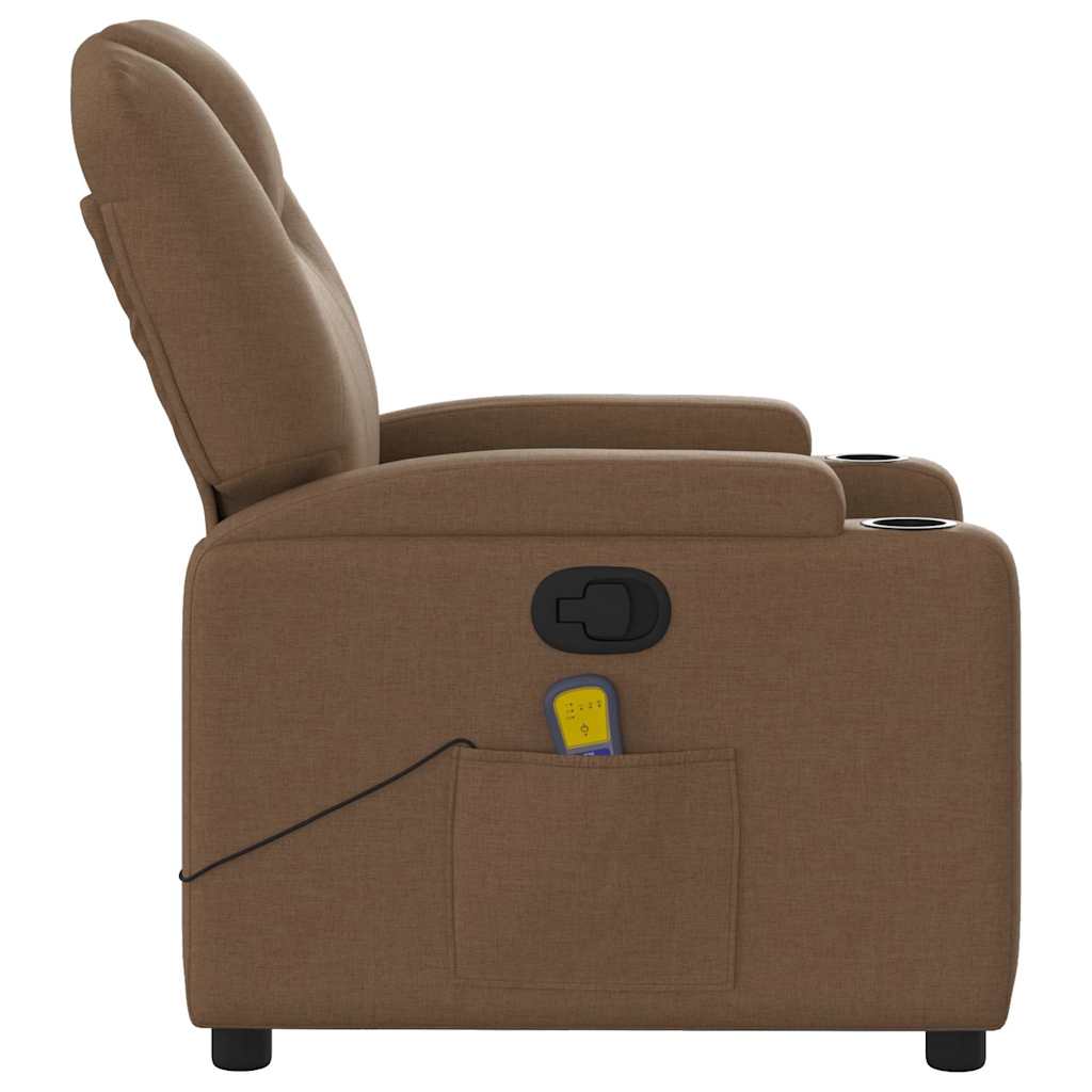 Fauteuil de massage inclinable Marron Tissu - XIOS