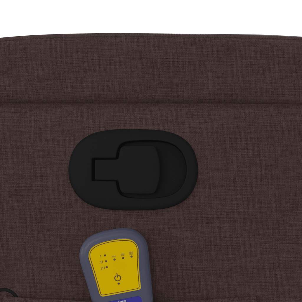 Fauteuil de massage inclinable Marron foncé Tissu - XIOS