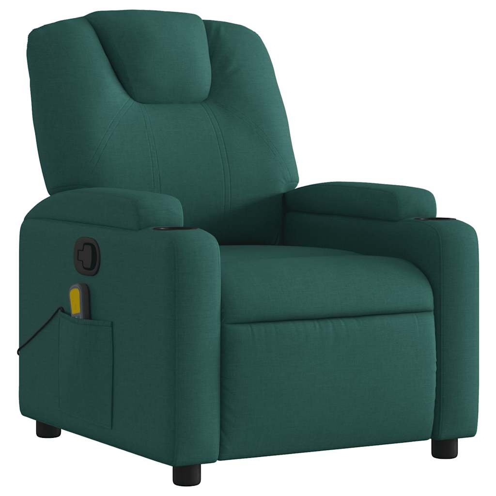 Fauteuil de massage inclinable Vert foncé Tissu - XIOS