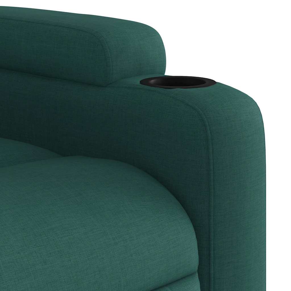 Fauteuil de massage inclinable Vert foncé Tissu - XIOS