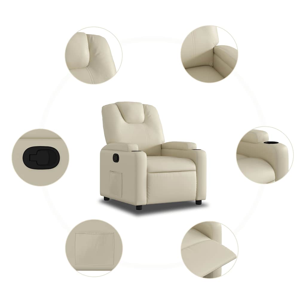 Fauteuil inclinable Crème Similicuir - XIOS