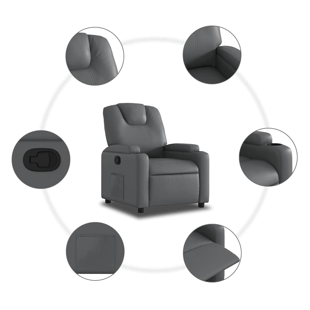 Fauteuil inclinable Gris Similicuir - XIOS