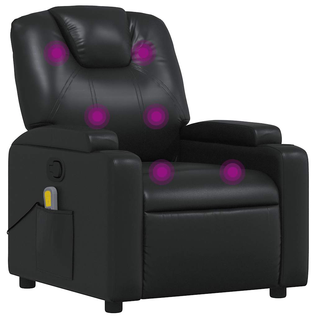 Fauteuil de massage inclinable Noir Similicuir - XIOS