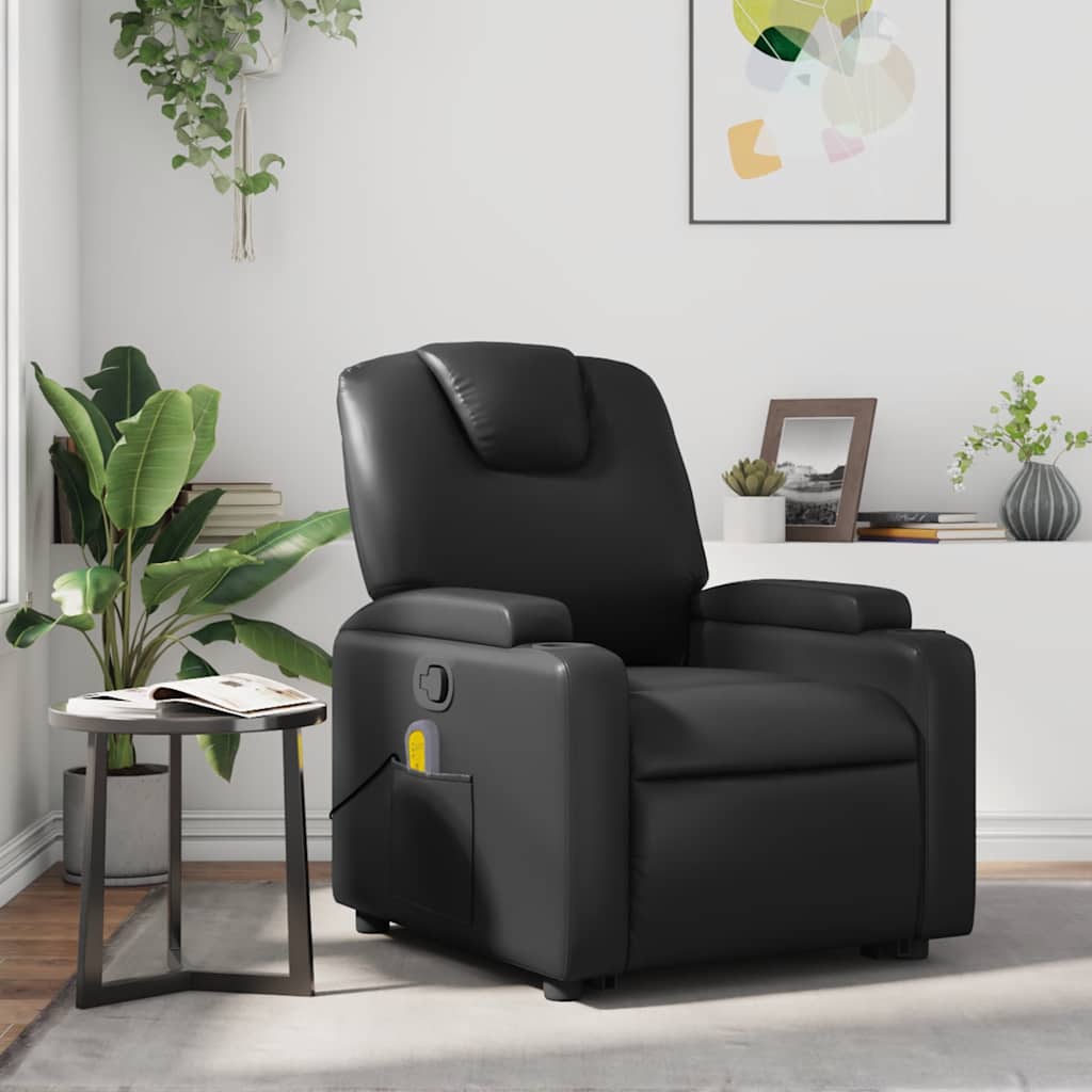 Fauteuil de massage inclinable Noir Similicuir - XIOS