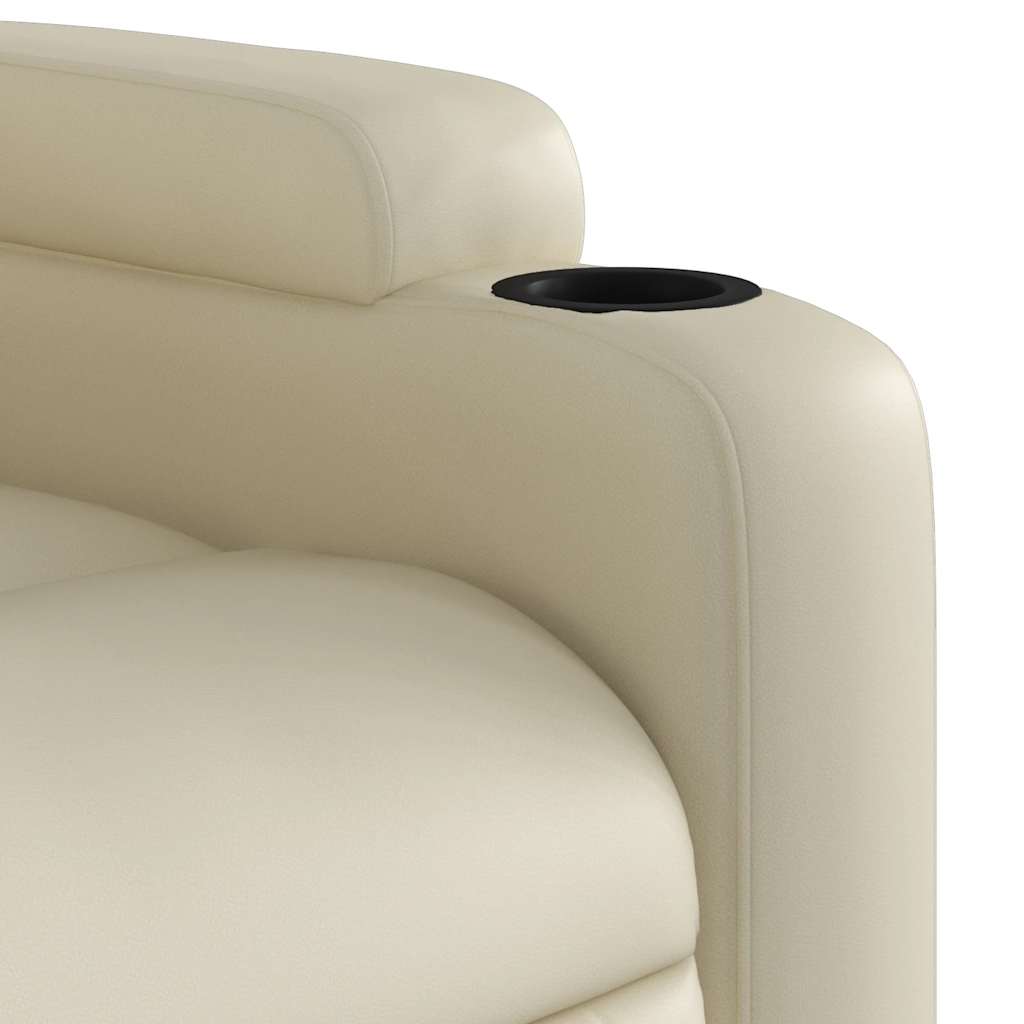 Fauteuil inclinable de massage Crème Similicuir - XIOS