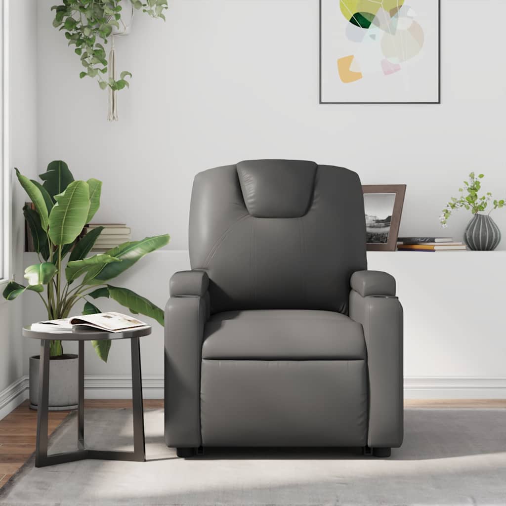 Fauteuil de massage inclinable Gris Similicuir - XIOS