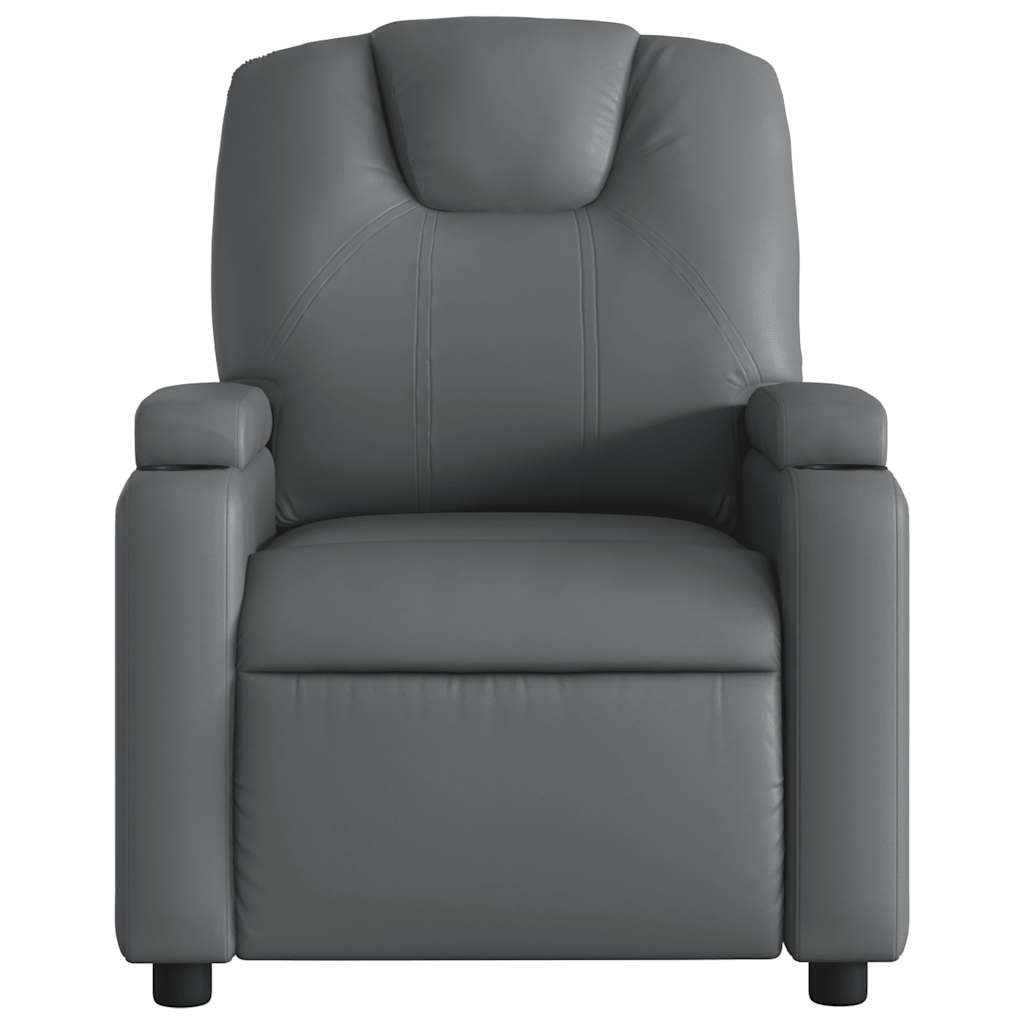 Fauteuil de massage inclinable Gris Similicuir - XIOS