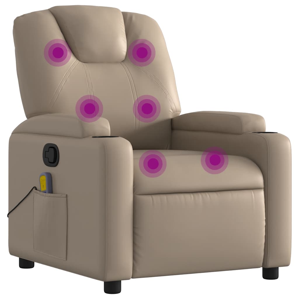 Fauteuil de massage inclinable Cappuccino Similicuir - XIOS