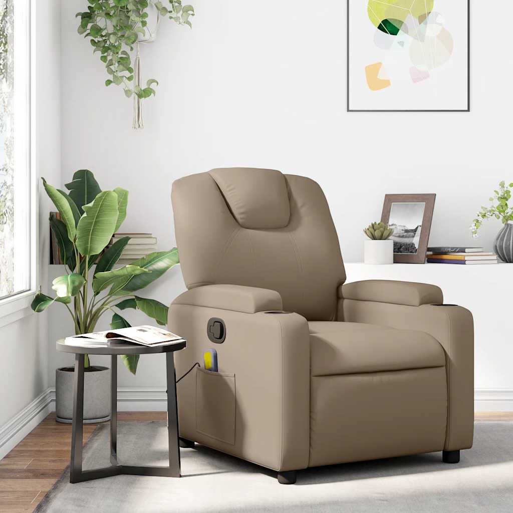 Fauteuil de massage inclinable Cappuccino Similicuir - XIOS