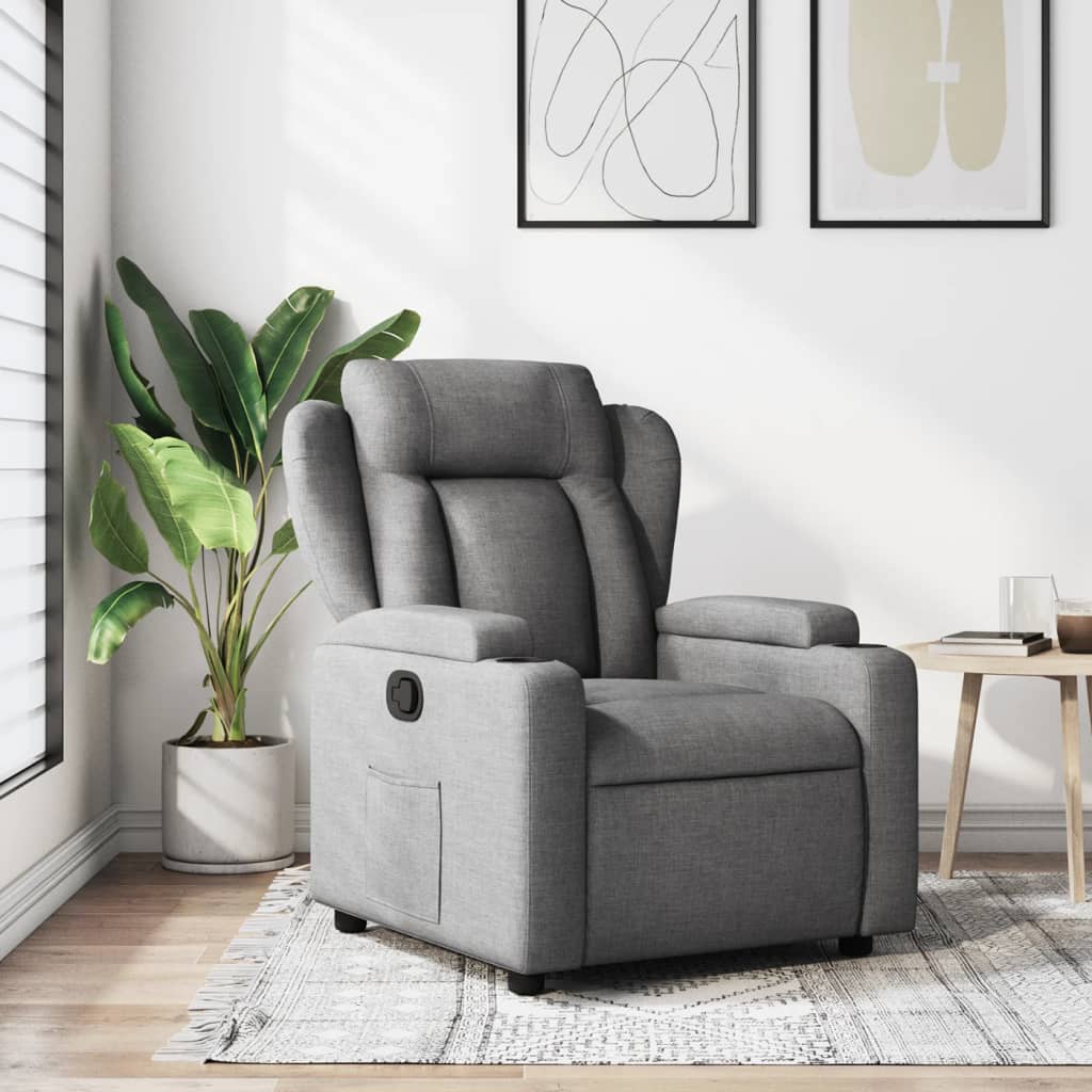 Fauteuil inclinable Gris foncé Tissu - XIOS