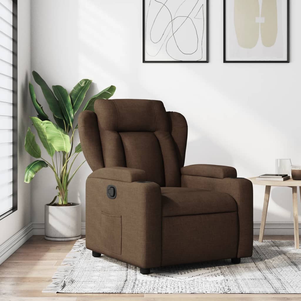 Fauteuil inclinable Marron Tissu - XIOS
