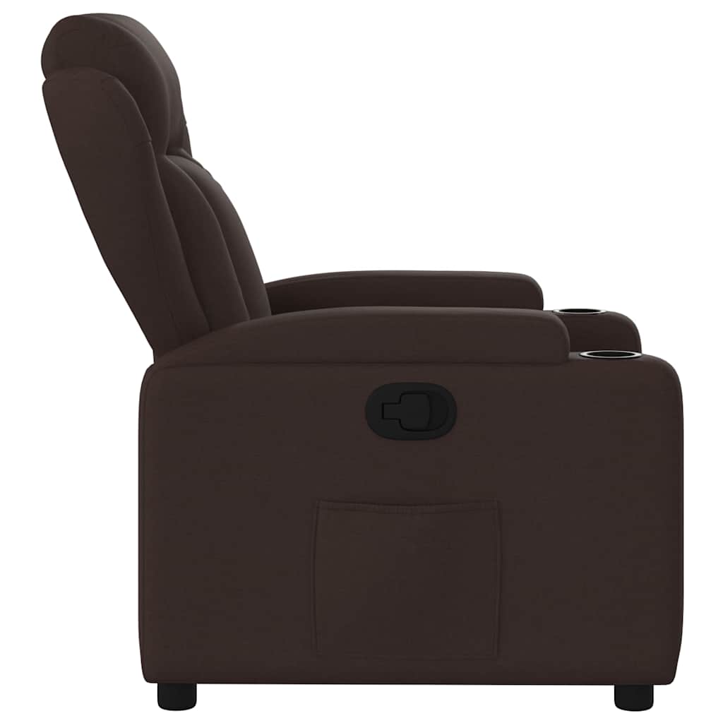 Fauteuil inclinable Marron foncé Tissu - XIOS