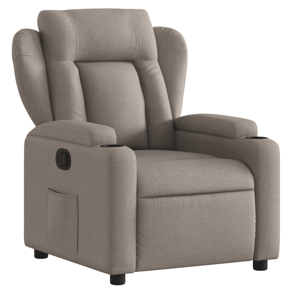 Fauteuil inclinable Taupe Tissu - XIOS