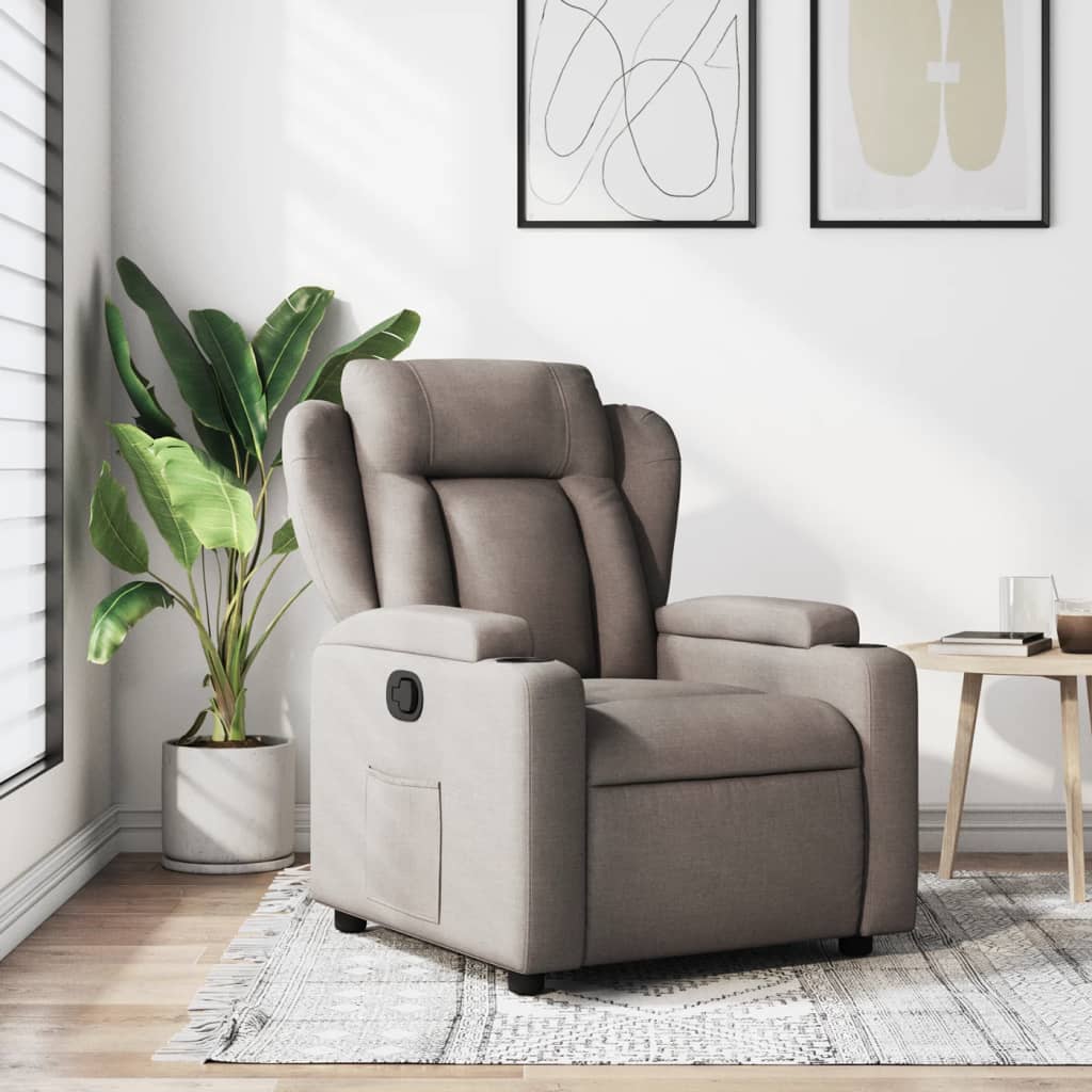 Fauteuil inclinable Taupe Tissu - XIOS