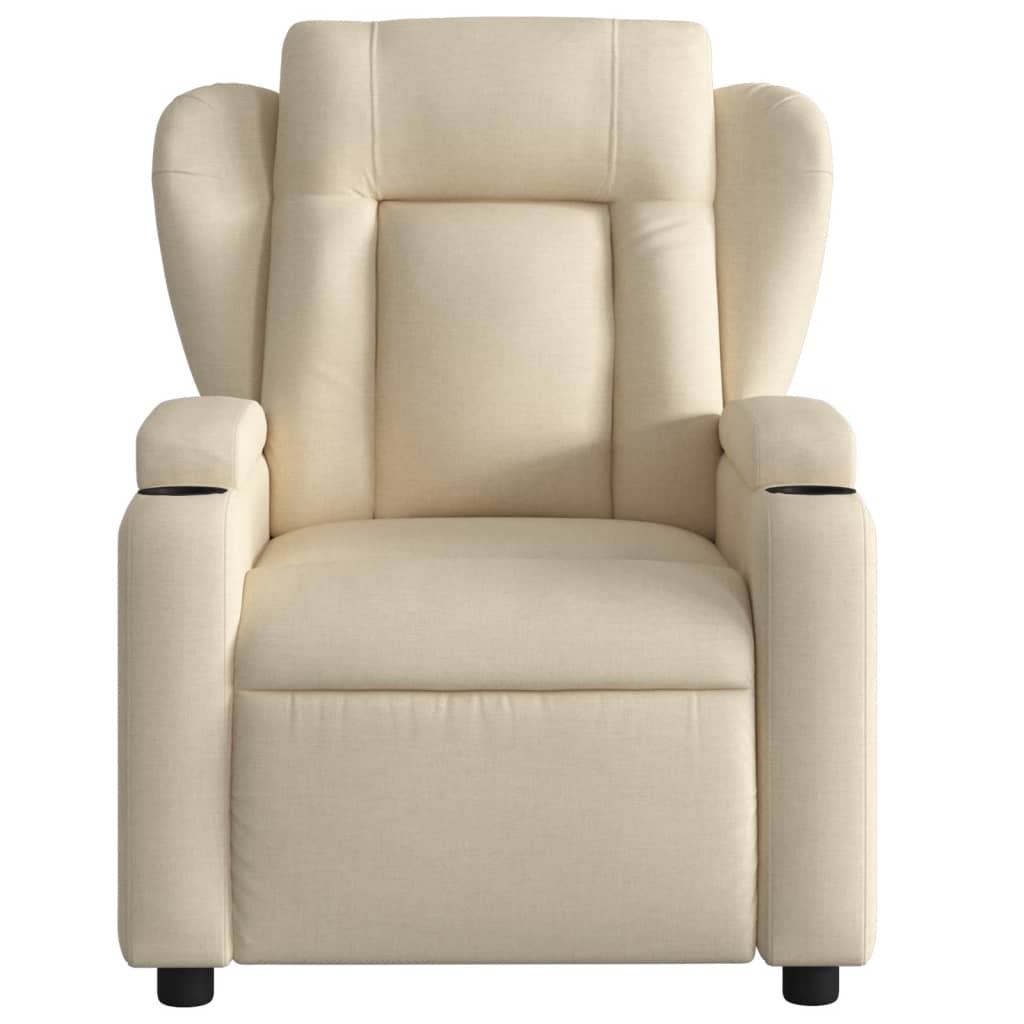 Fauteuil inclinable en tissu crème - XIOS