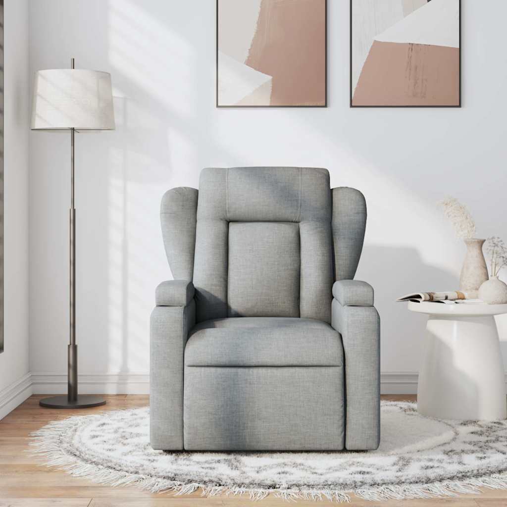 Fauteuil de massage inclinable Gris clair Tissu - XIOS