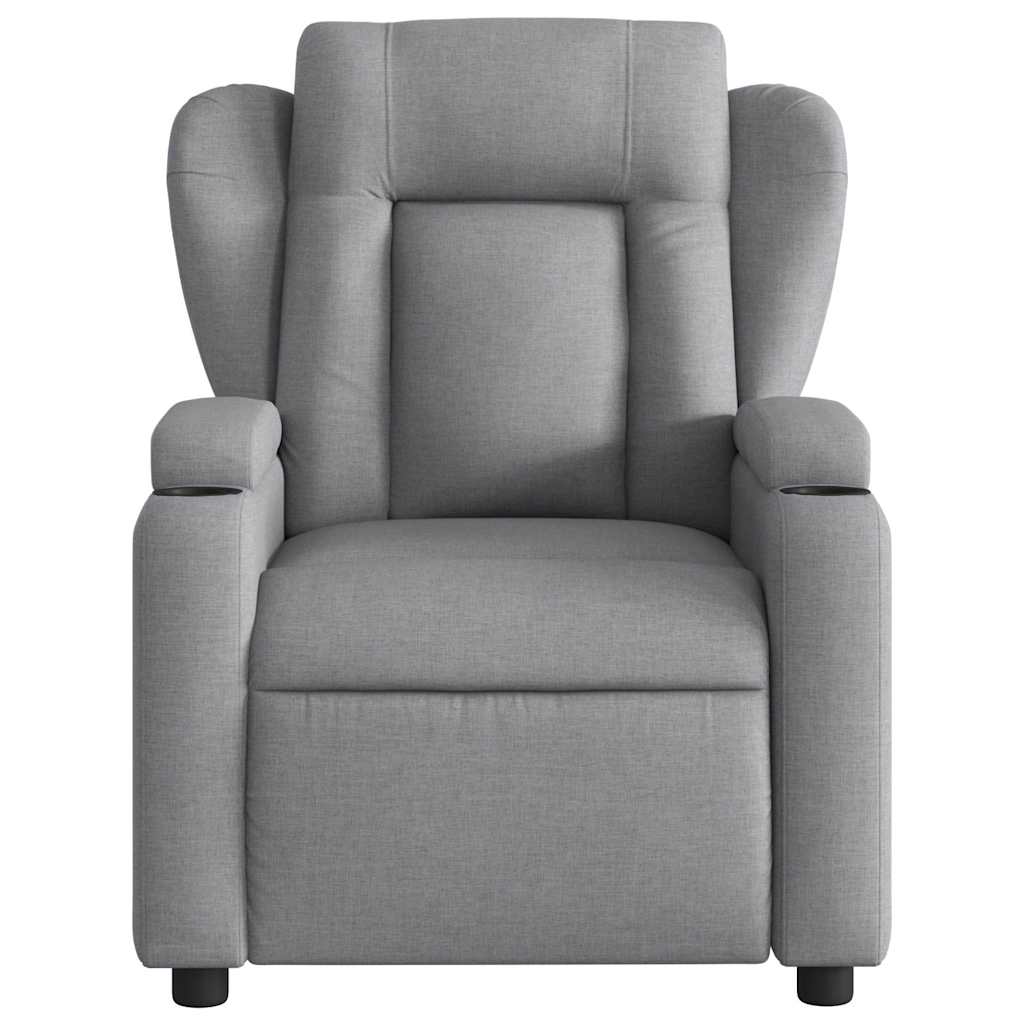 Fauteuil de massage inclinable Gris clair Tissu - XIOS