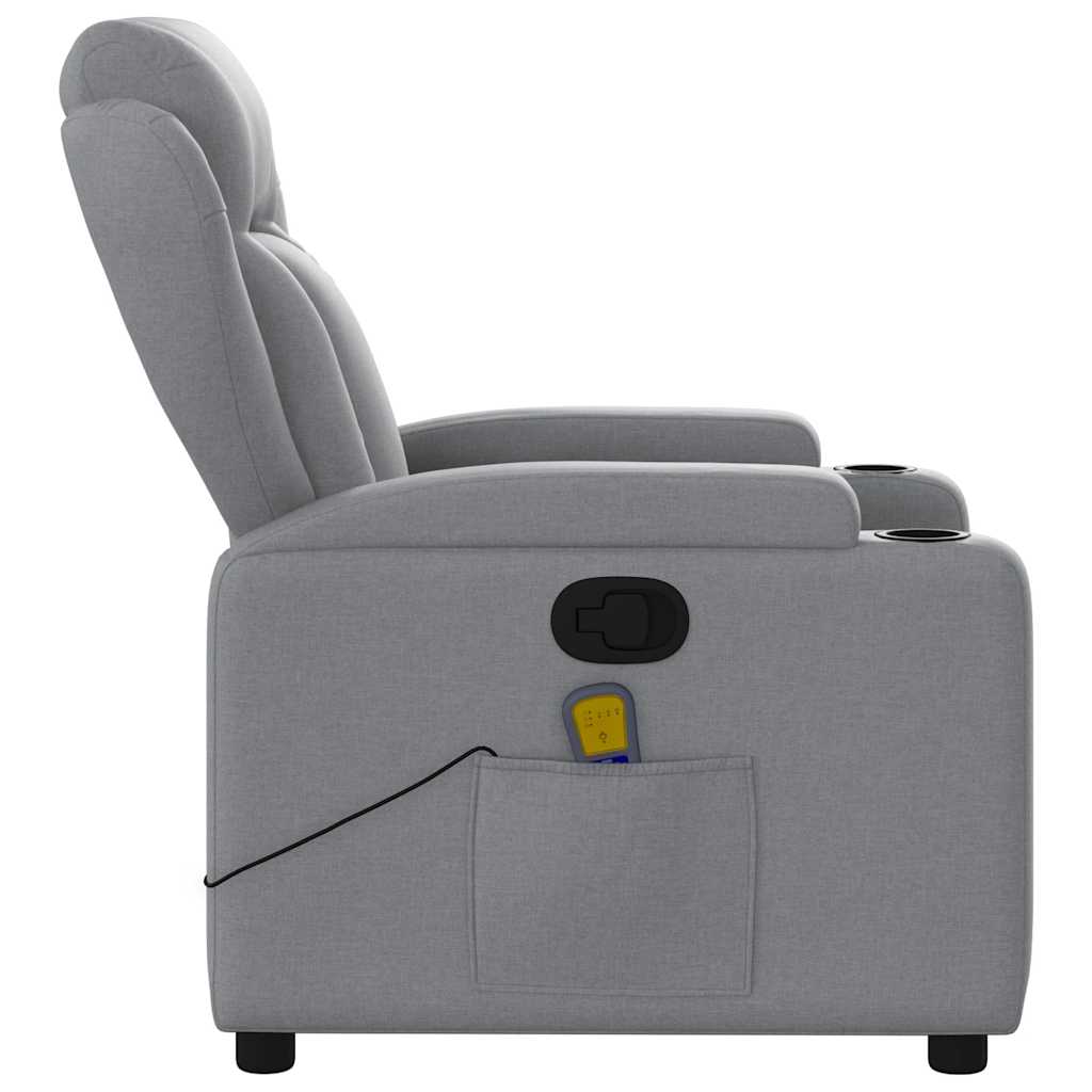 Fauteuil de massage inclinable Gris clair Tissu - XIOS