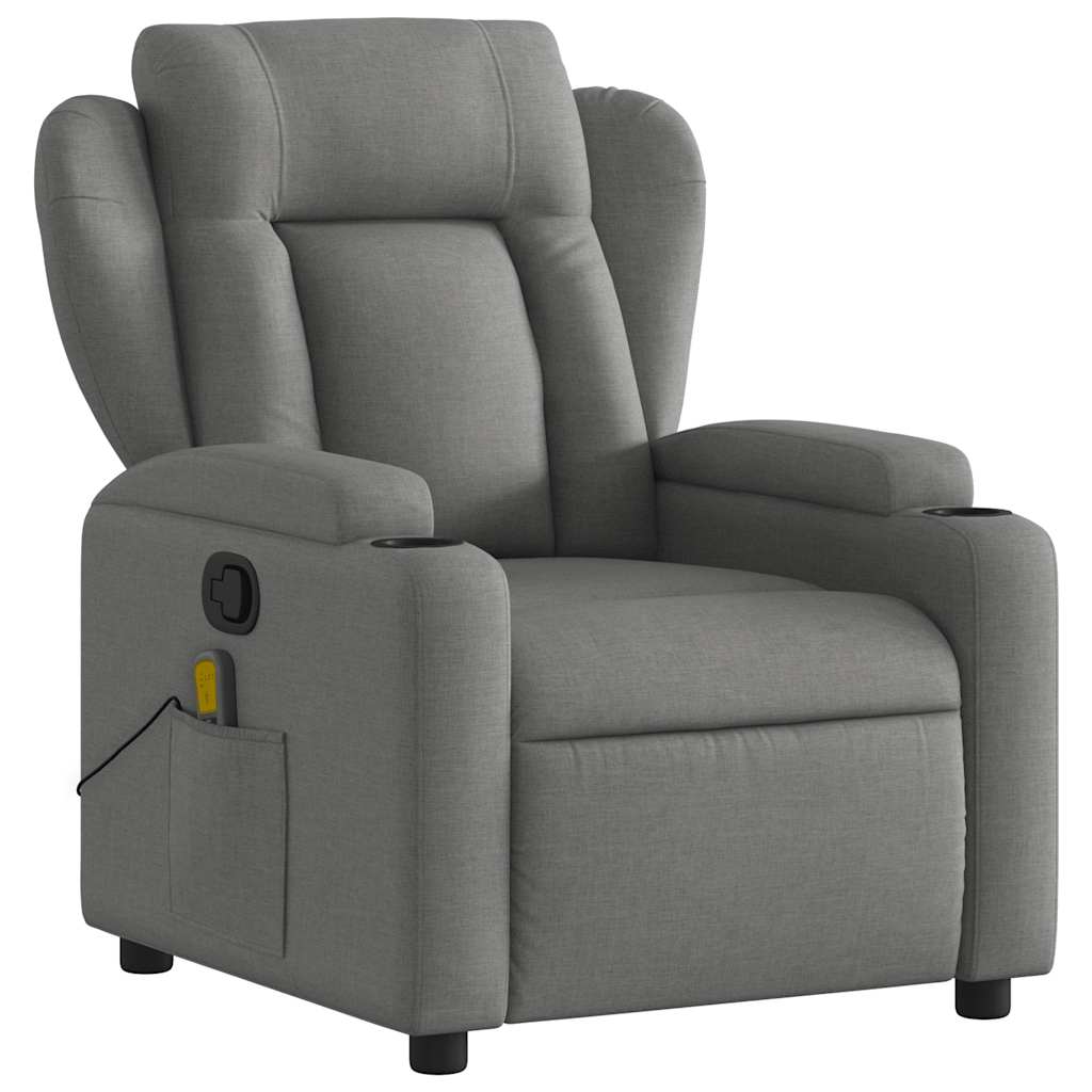 Fauteuil de massage inclinable Gris foncé Tissu - XIOS