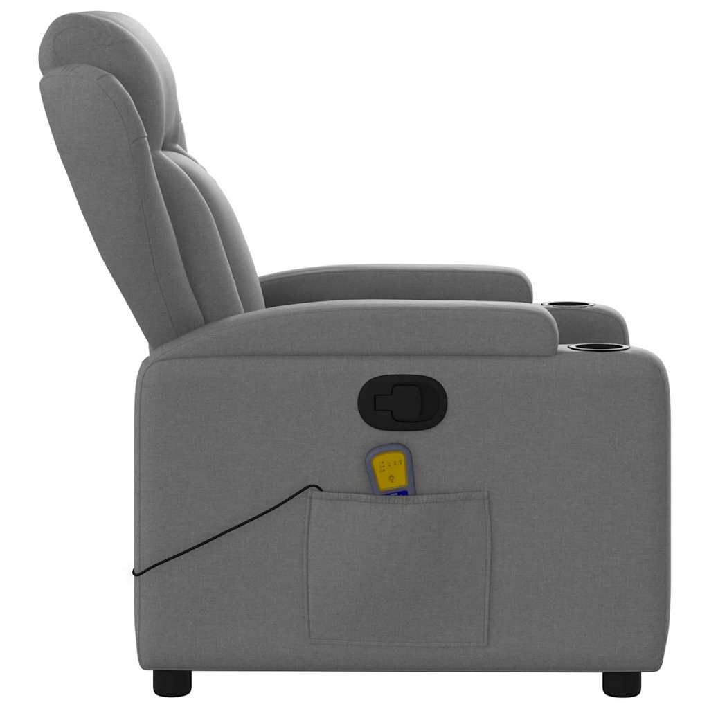 Fauteuil de massage inclinable Gris foncé Tissu - XIOS