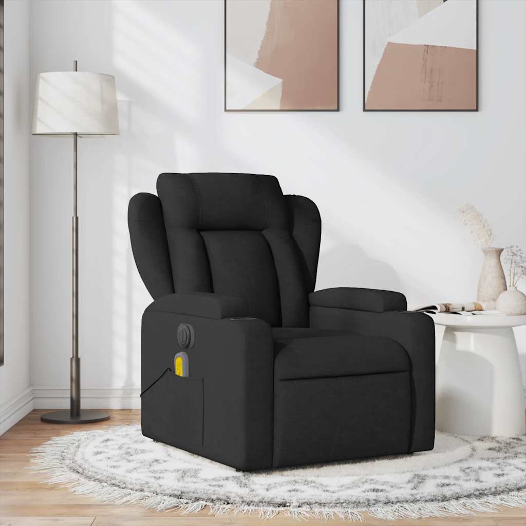 Fauteuil de massage inclinable Noir Tissu - XIOS