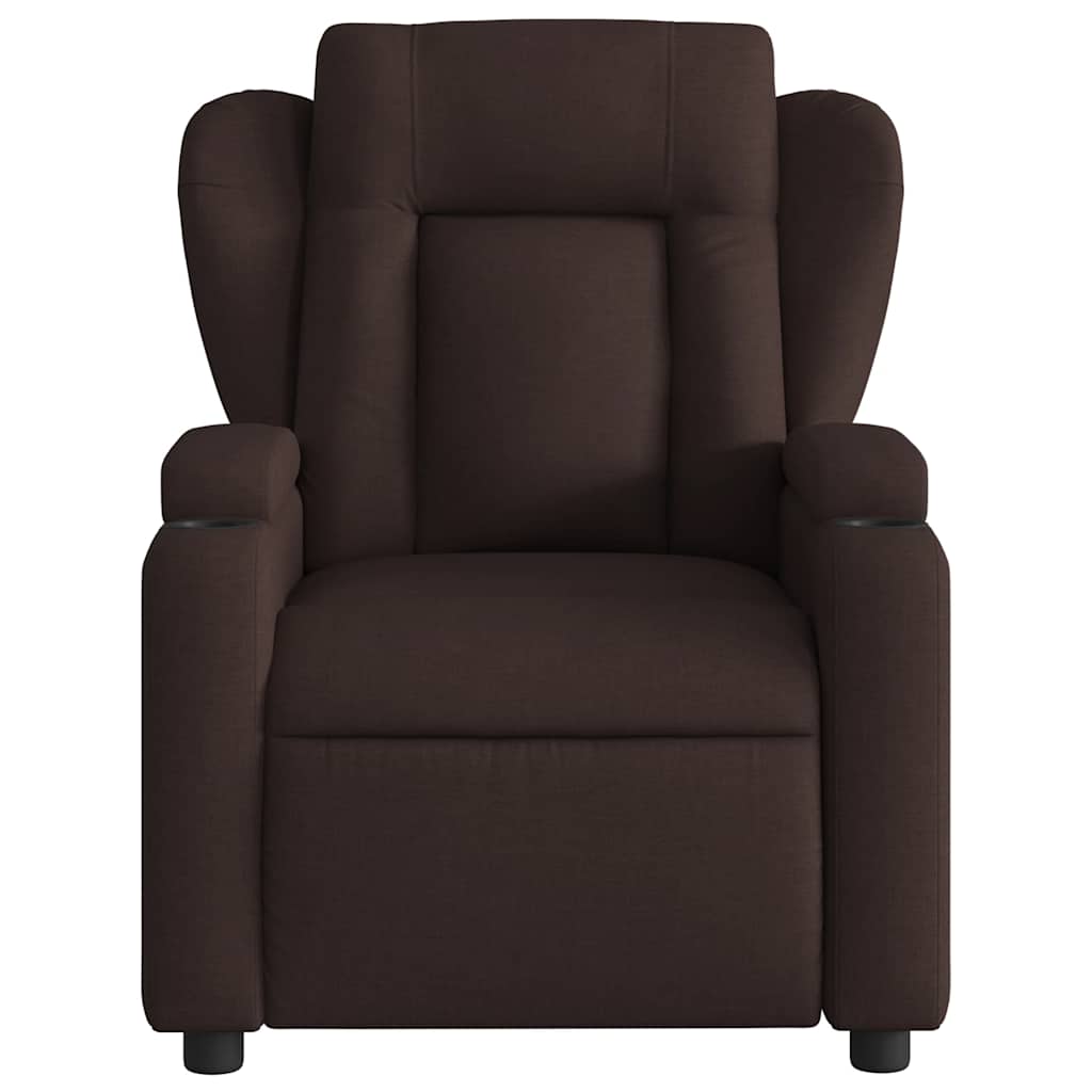Fauteuil de massage inclinable Marron foncé Tissu - XIOS