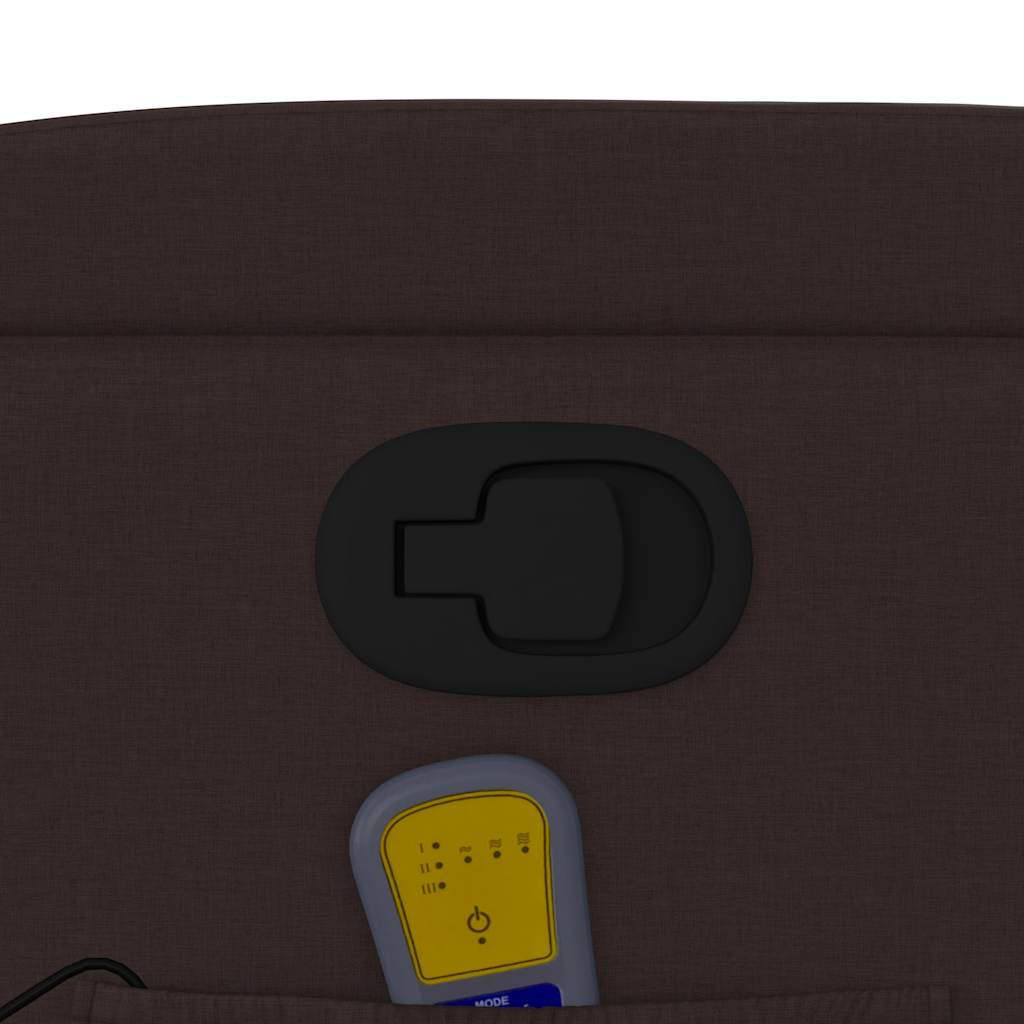 Fauteuil de massage inclinable Marron foncé Tissu - XIOS