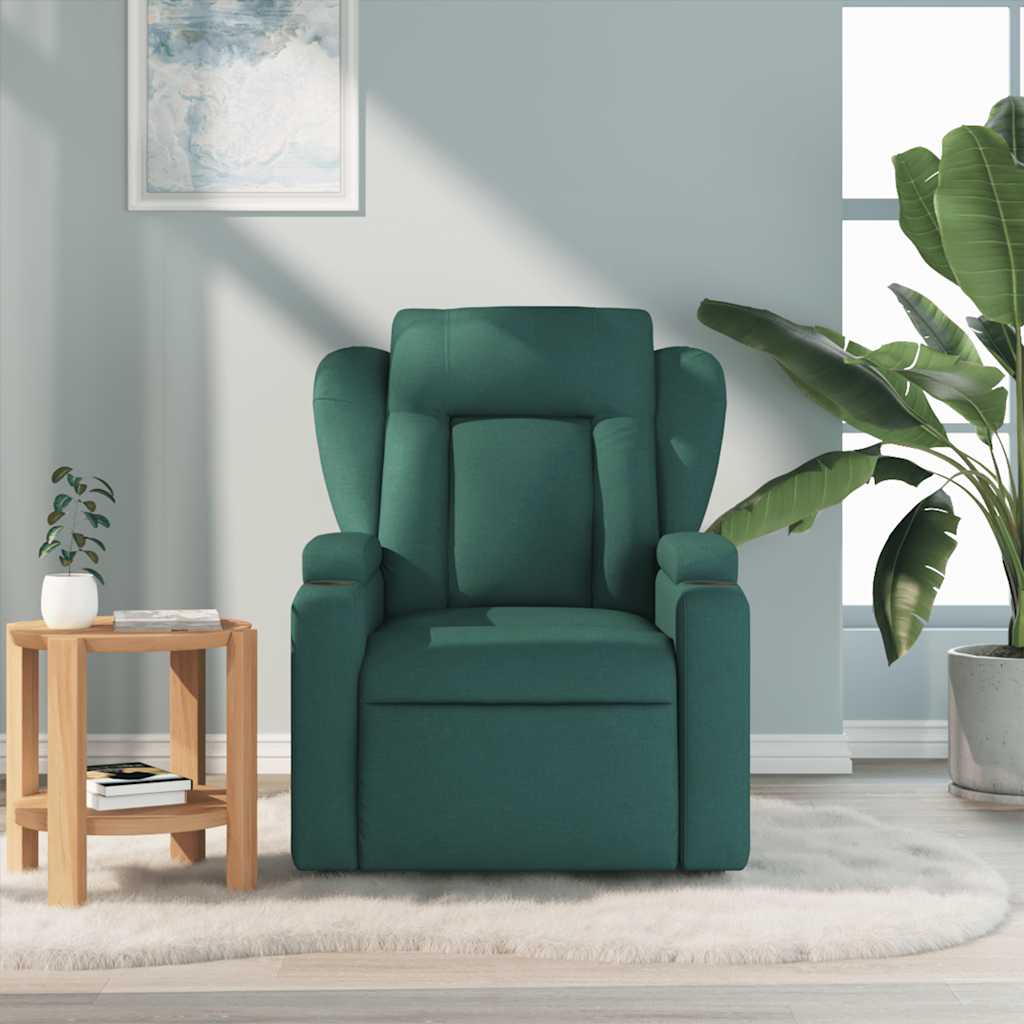Fauteuil de massage inclinable Vert foncé Tissu - XIOS