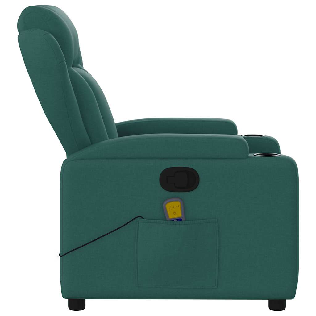 Fauteuil de massage inclinable Vert foncé Tissu - XIOS